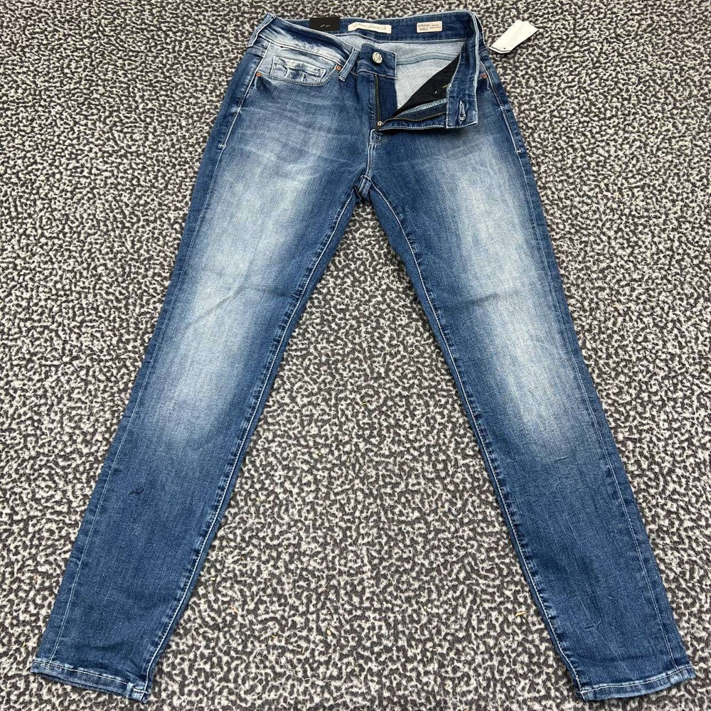 Mavi Adriana Ankle Jeans Women 27x27 Blue Mid Rise Super Skinny Pants Denim New‎